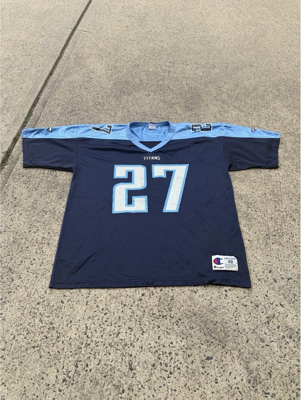 Vintage Eddie George Tennessee Titans NFL Vintage Champion Jersey Size XL 48